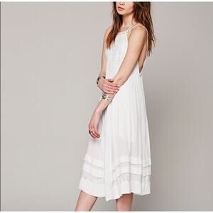 Free People Rare Diamonds in the Sky Midi Dress White Size XS